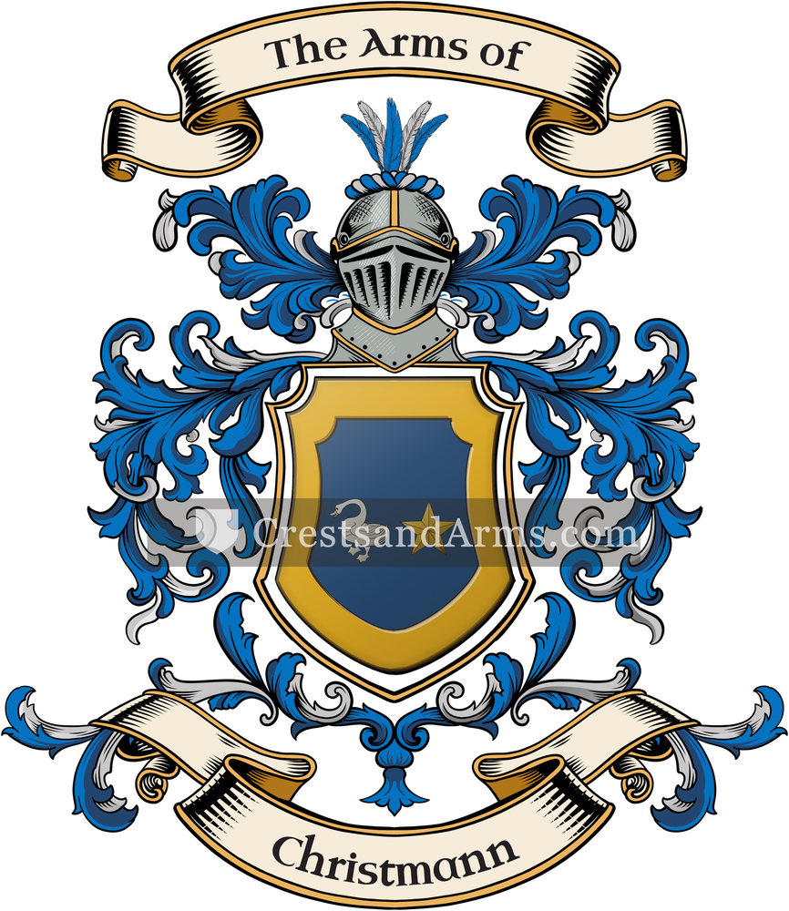 The Christmann coat of arms, drawn from the recorded blazon