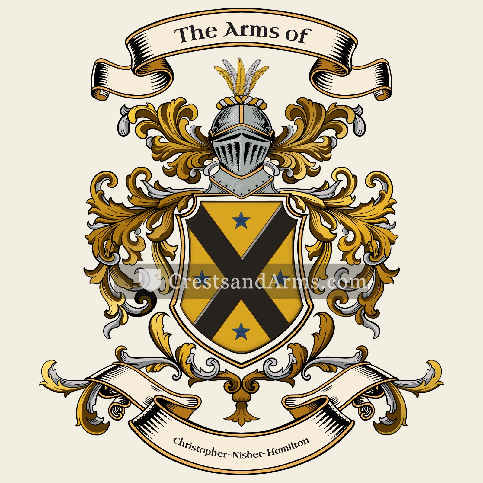 The Christopher-Nisbet-Hamilton coat of arms