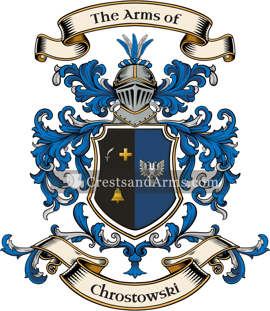 The Chrostowski coat of arms, drawn from the recorded blazon