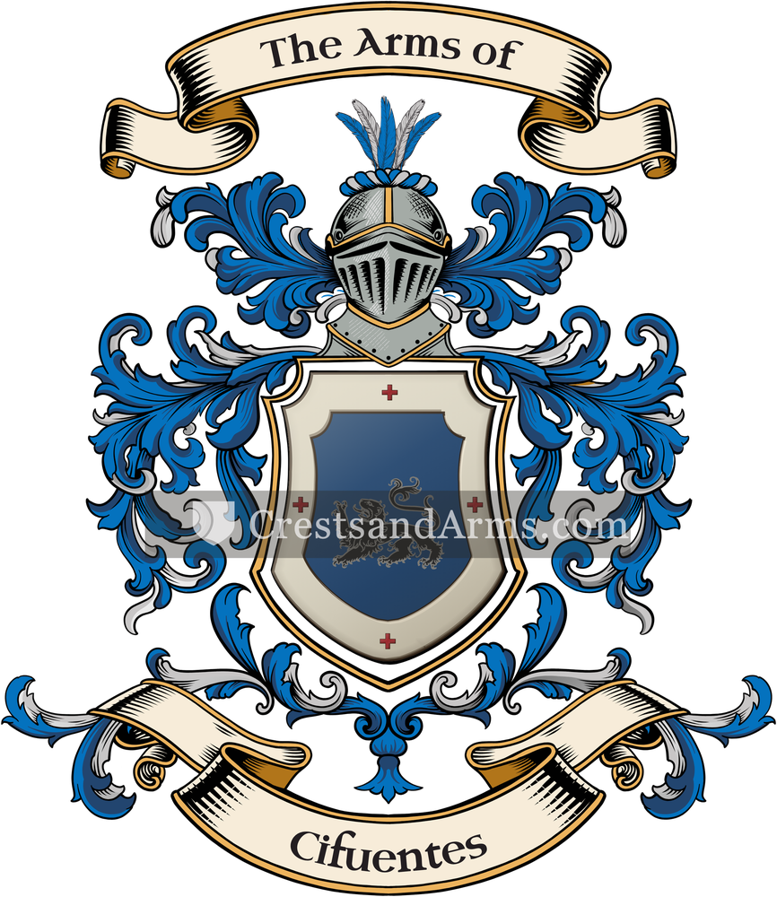 The Cifuentes coat of arms, drawn from the recorded blazon