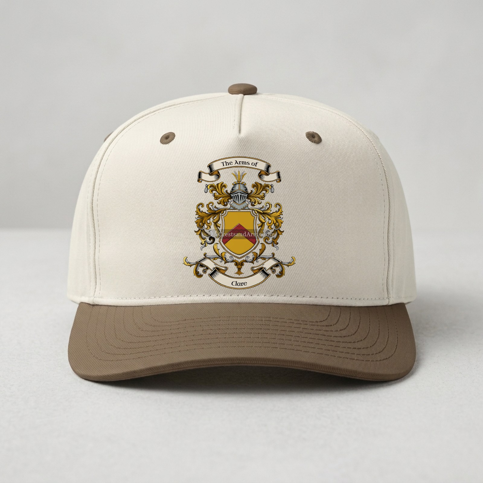 The Clare arms on the family cap - unisex