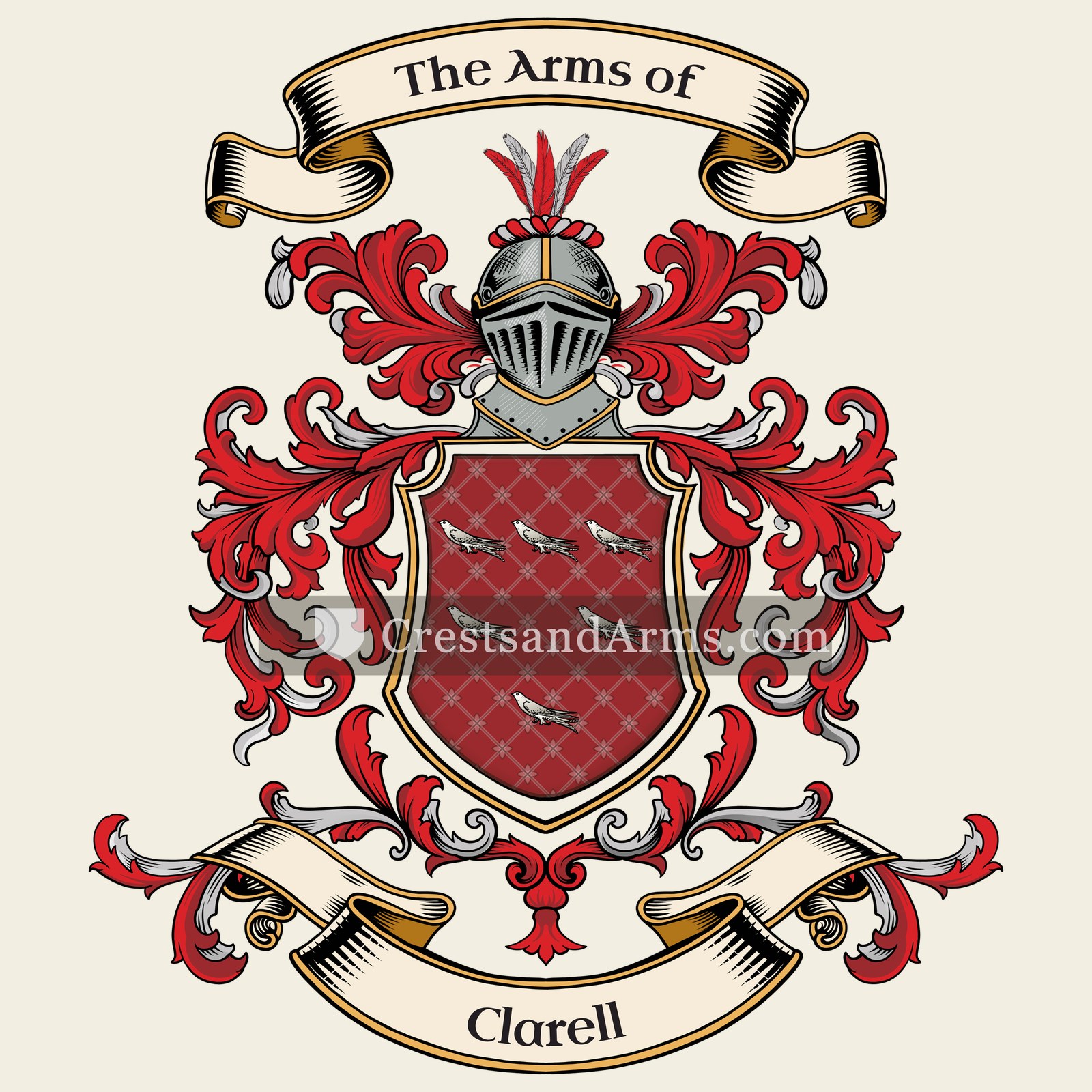 The Clarell coat of arms