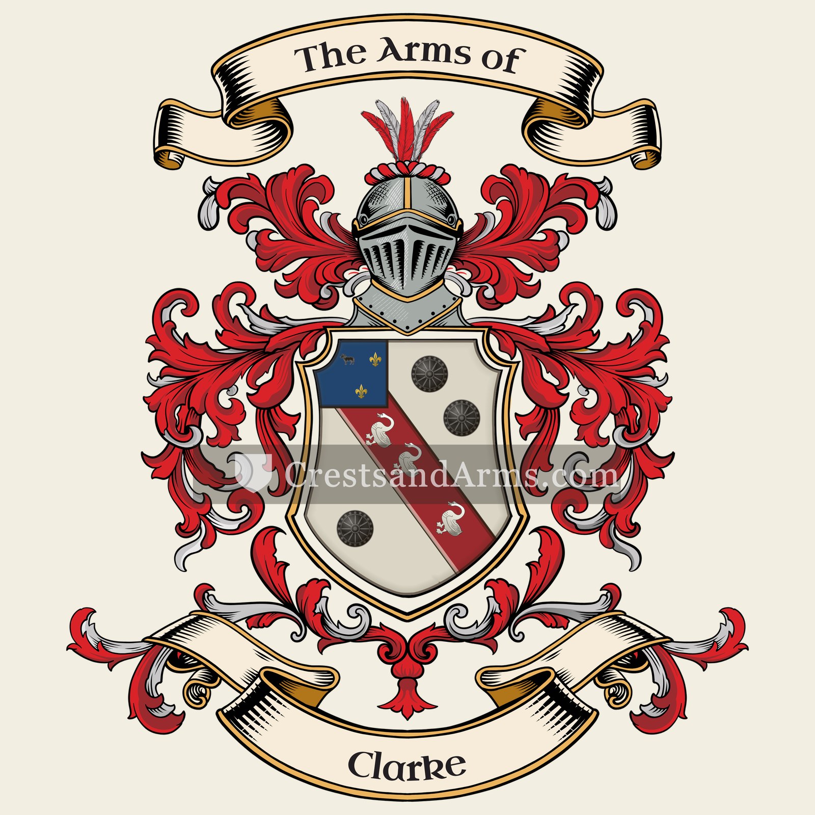 The Clarke coat of arms