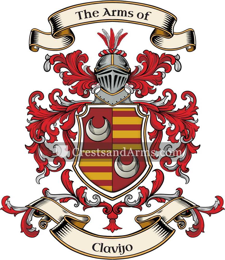 The Clavijo coat of arms, drawn from the recorded blazon