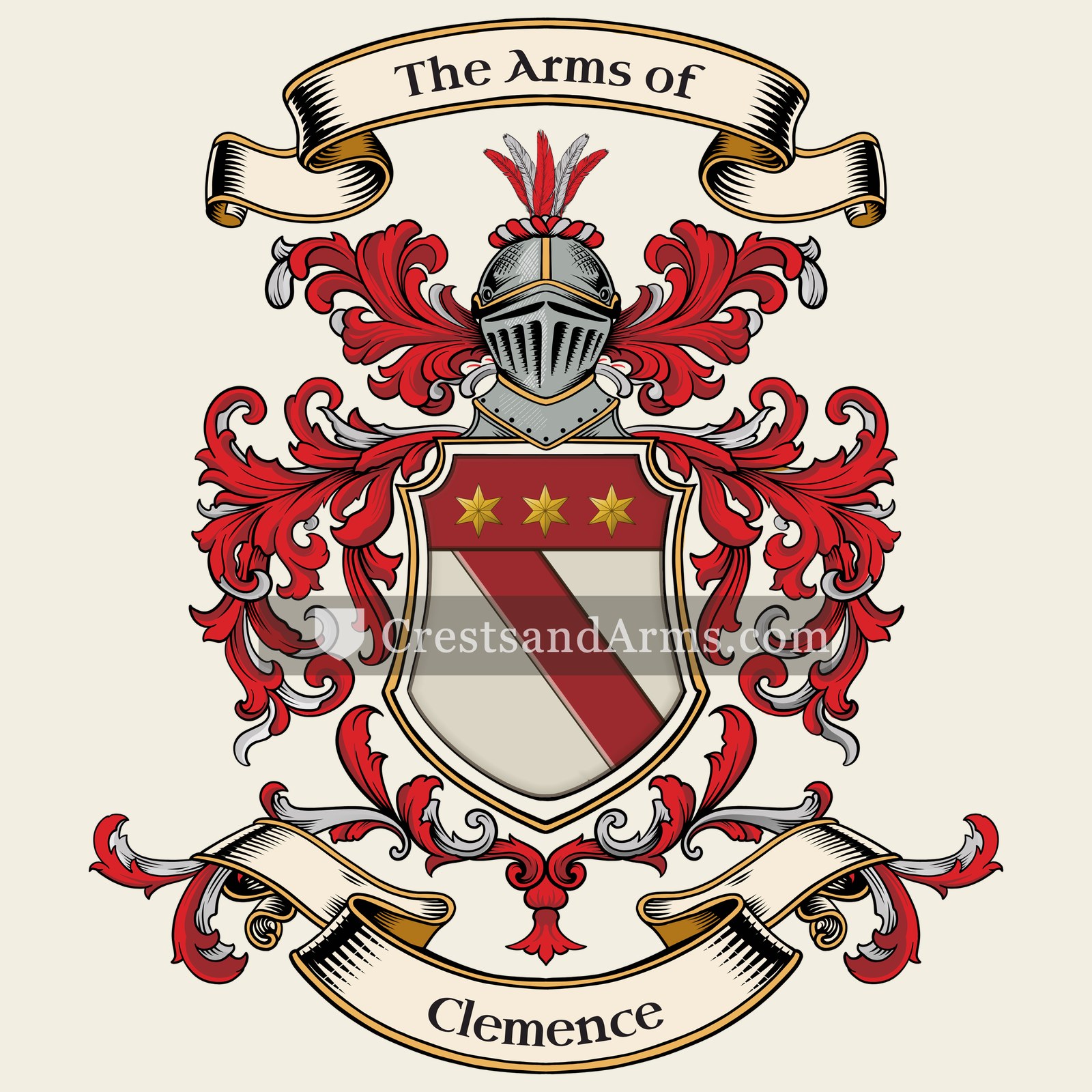 The Clemence coat of arms