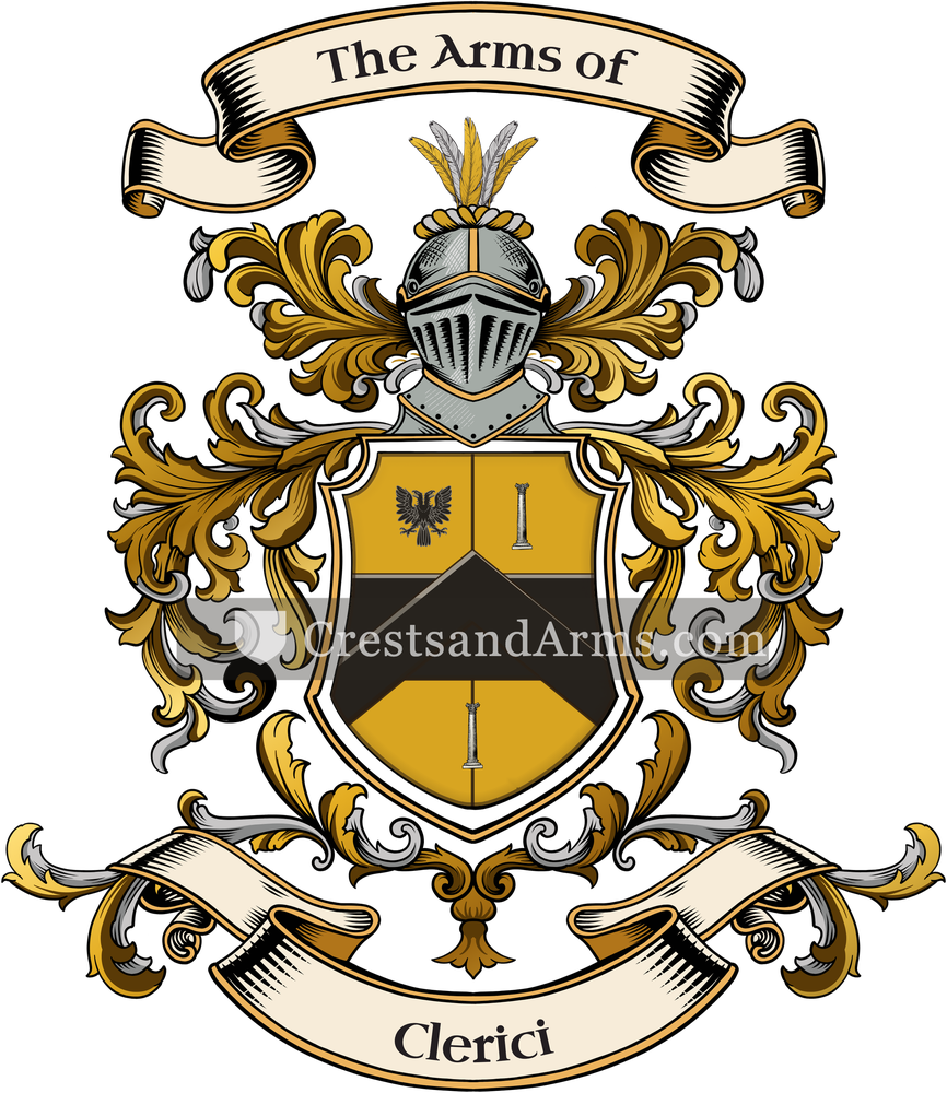 The Clerici coat of arms, drawn from the recorded blazon