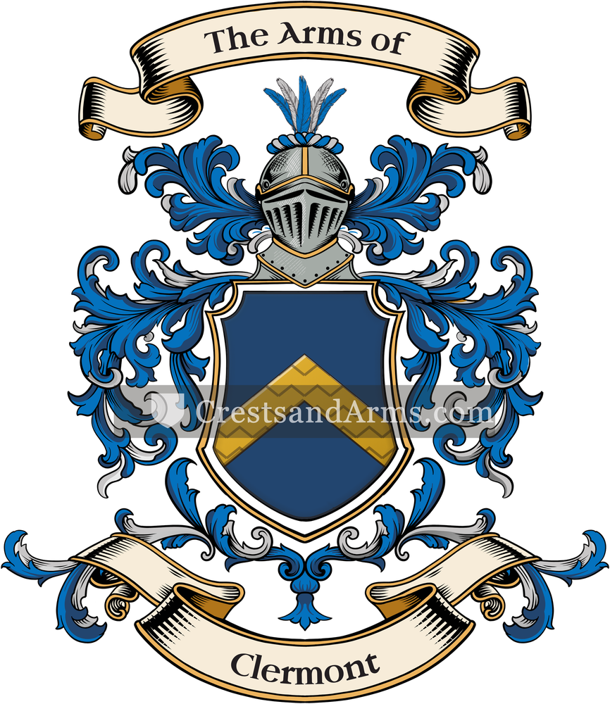 The Clermont coat of arms, drawn from the recorded blazon