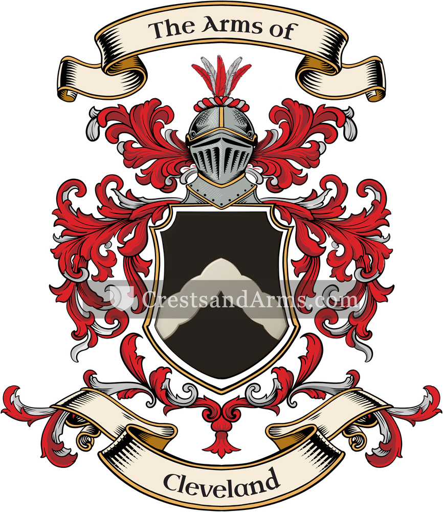 The Cleveland coat of arms, drawn from the recorded blazon