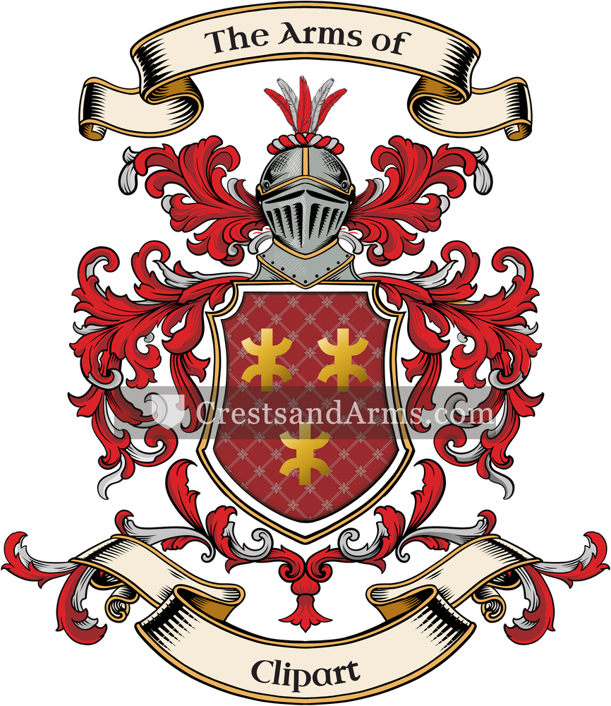 The Clipart coat of arms, drawn from the recorded blazon