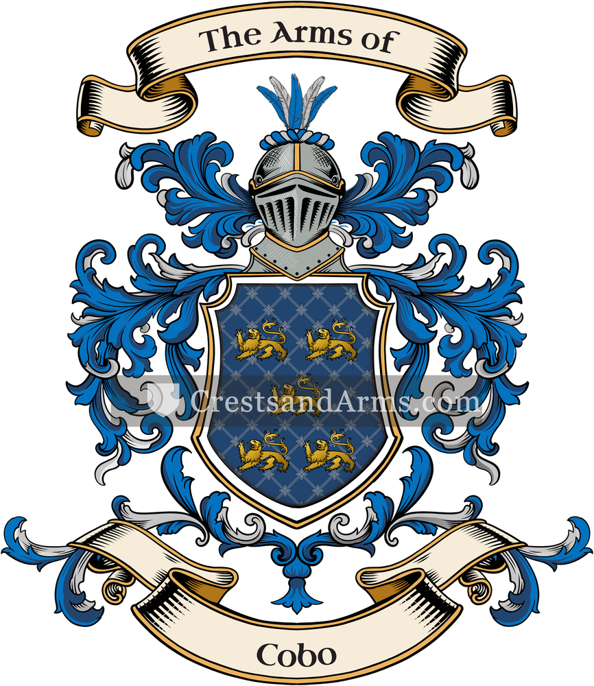 The Cobo coat of arms, drawn from the recorded blazon
