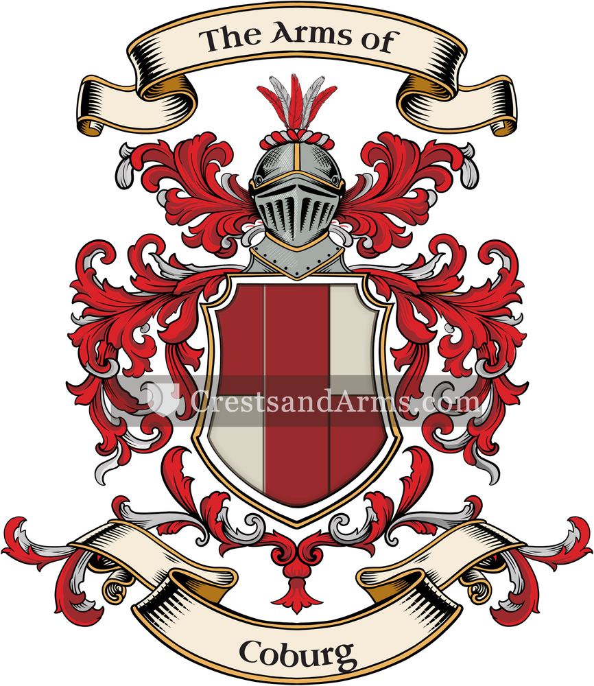 The Coburg coat of arms, drawn from the recorded blazon