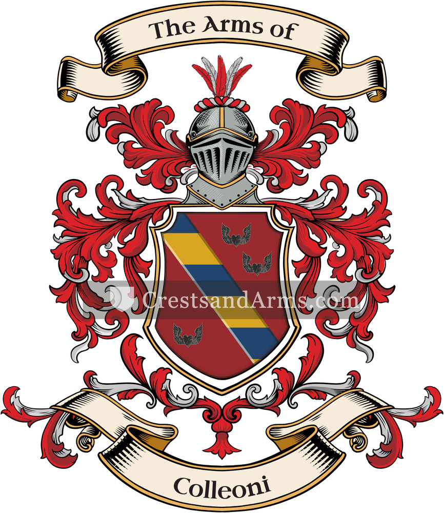 The Colleoni coat of arms, drawn from the recorded blazon