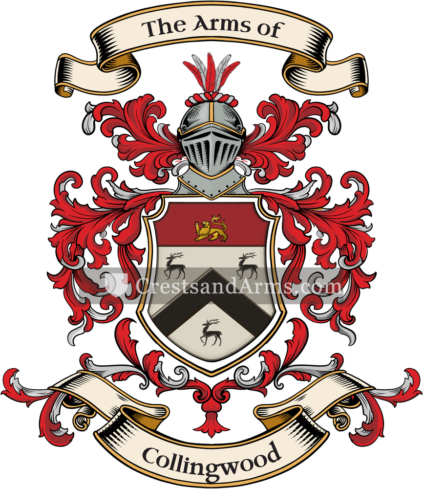 The Collingwood coat of arms, drawn from the recorded blazon