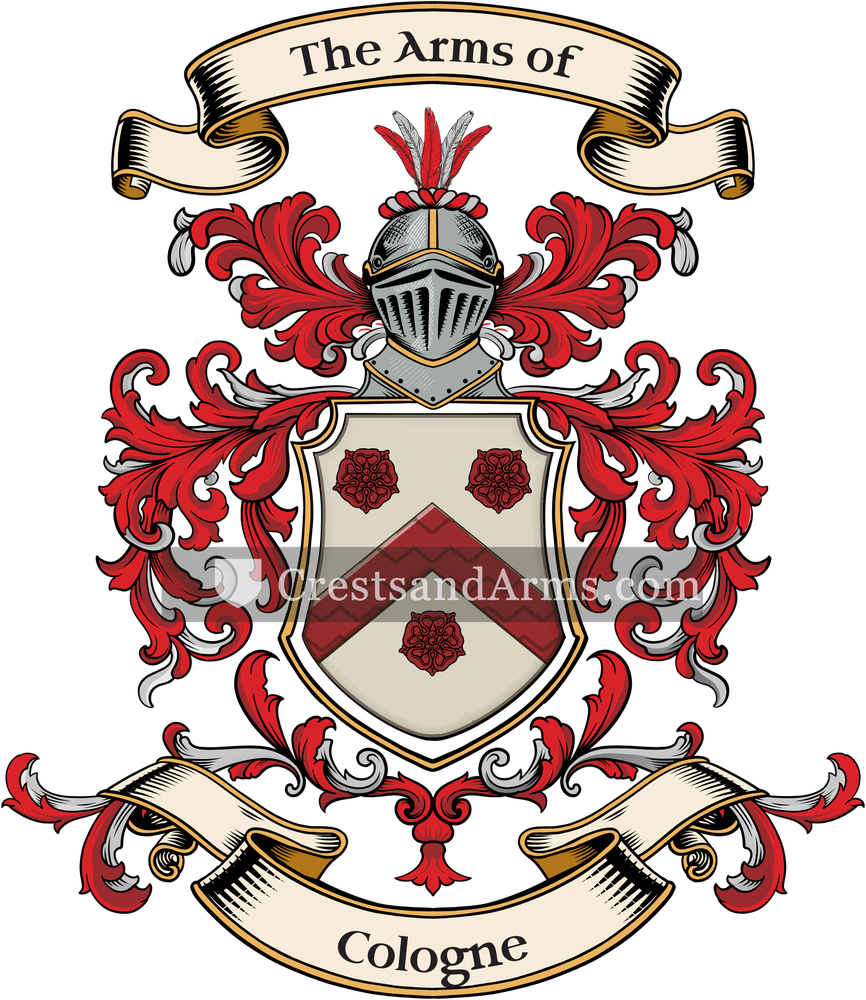 The Cologne coat of arms, drawn from the recorded blazon