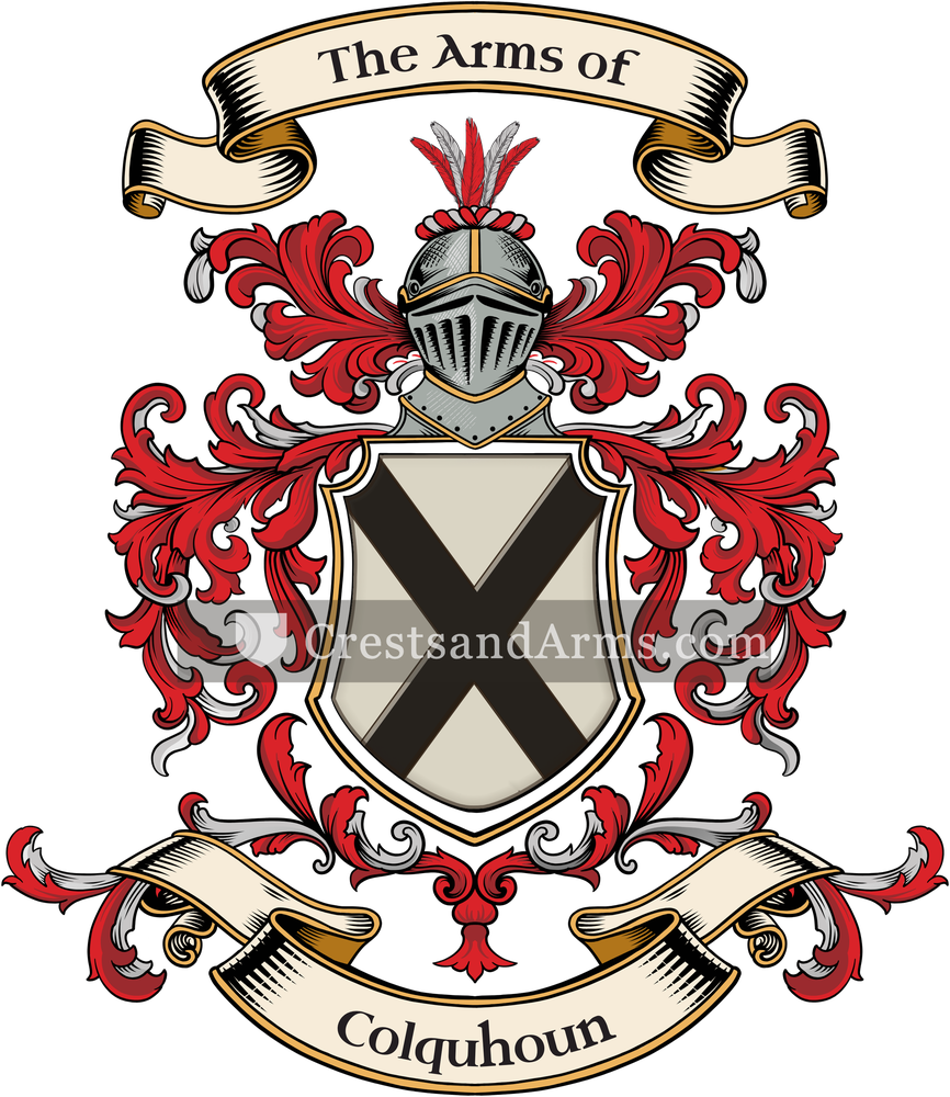 The Colquhoun coat of arms, drawn from the recorded blazon