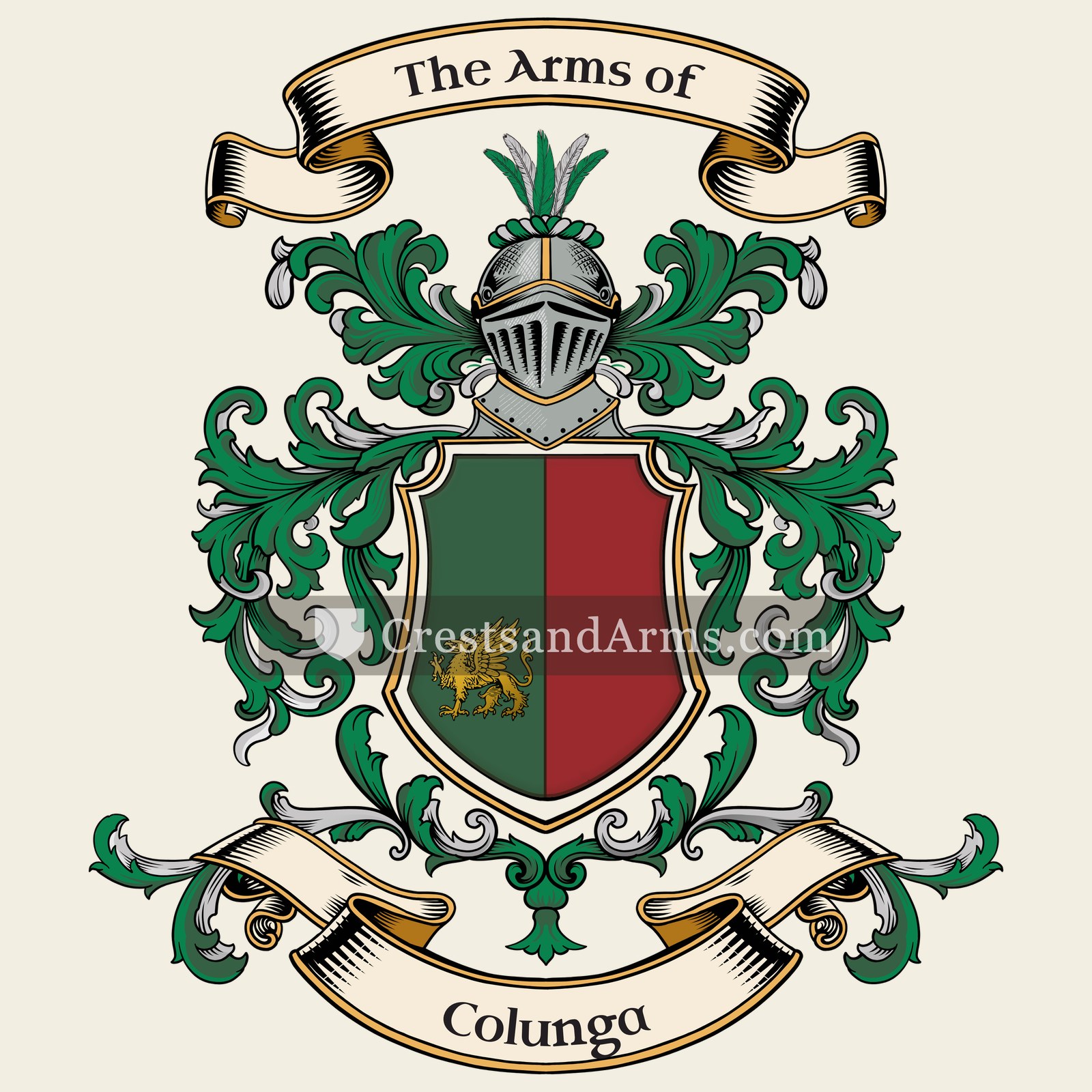 The Colunga coat of arms, drawn from the recorded blazon