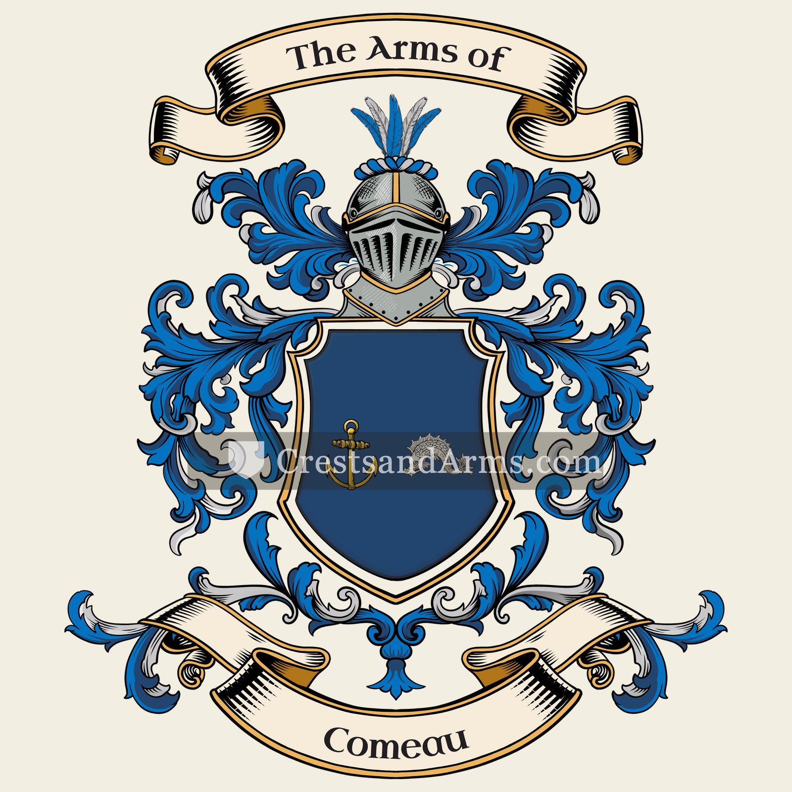 The Comeau coat of arms