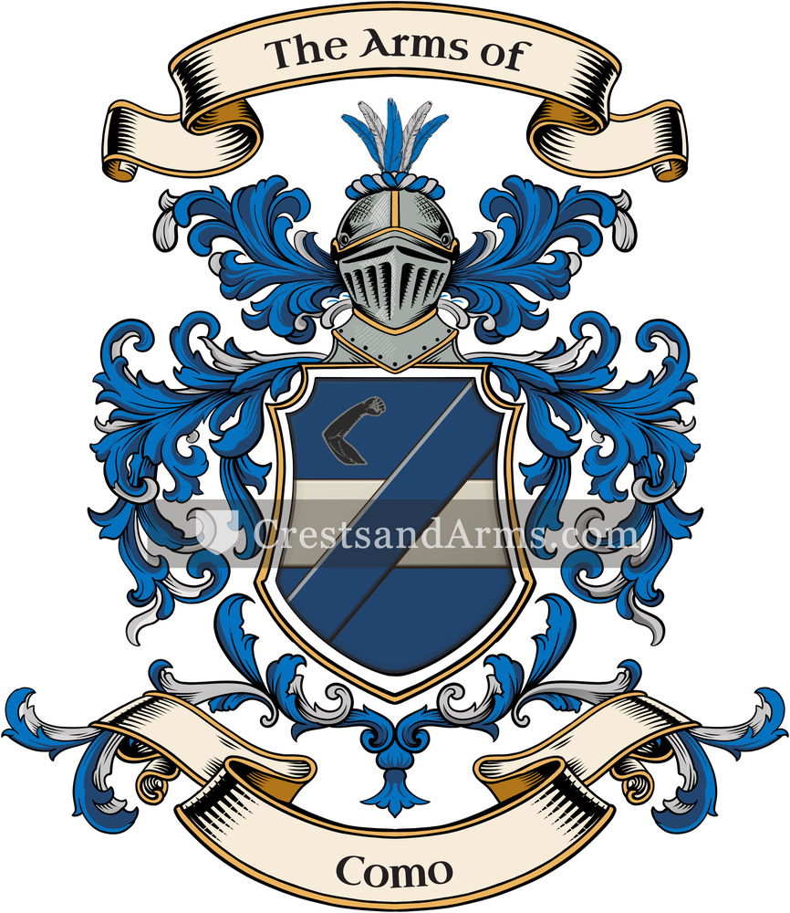 The Como coat of arms, drawn from the recorded blazon