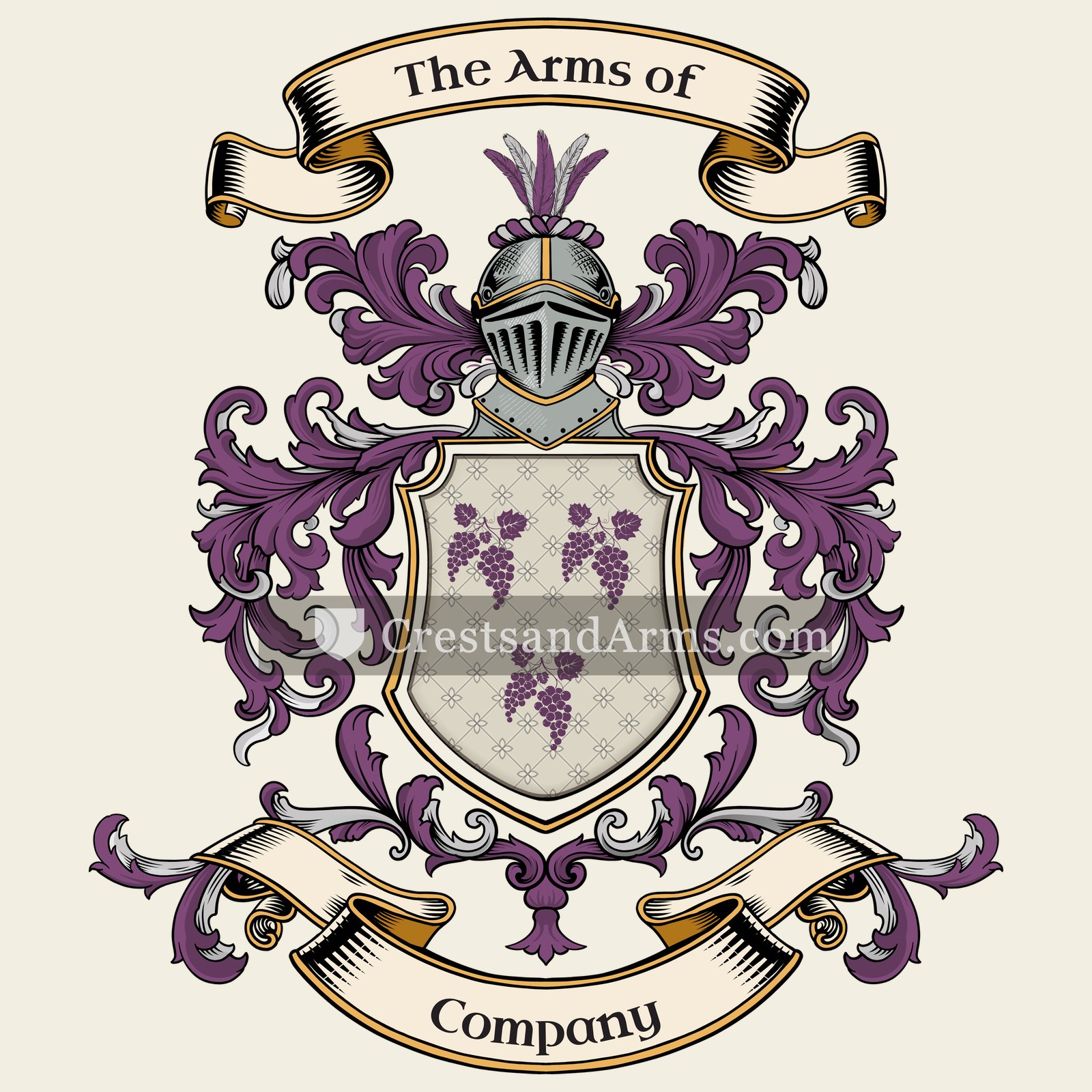The Company coat of arms, drawn from the recorded blazon