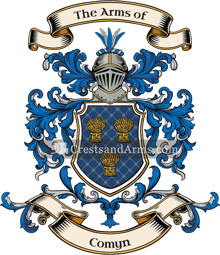 The Comyn coat of arms, drawn from the recorded blazon