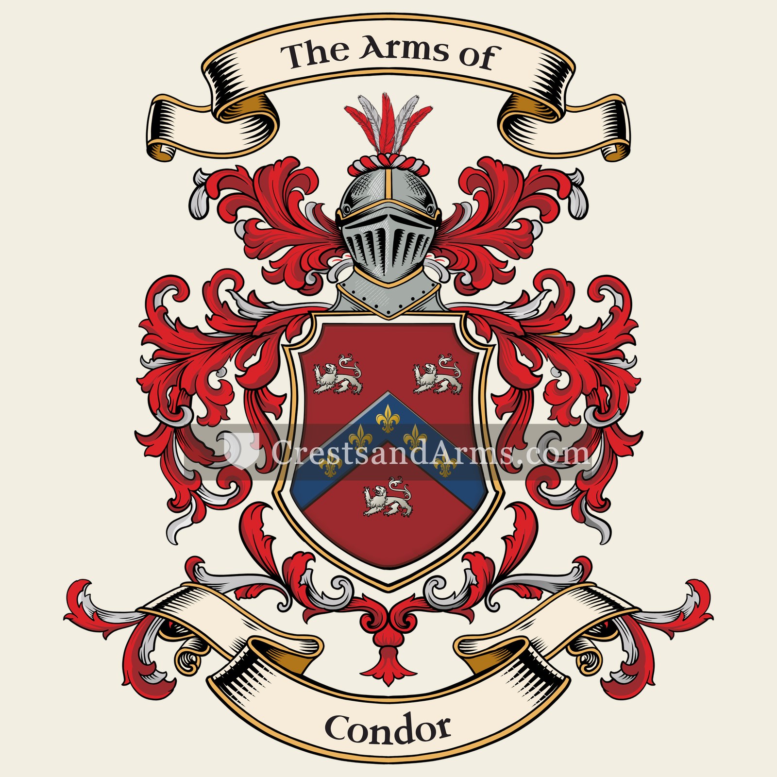 The Condor coat of arms, drawn from the recorded blazon