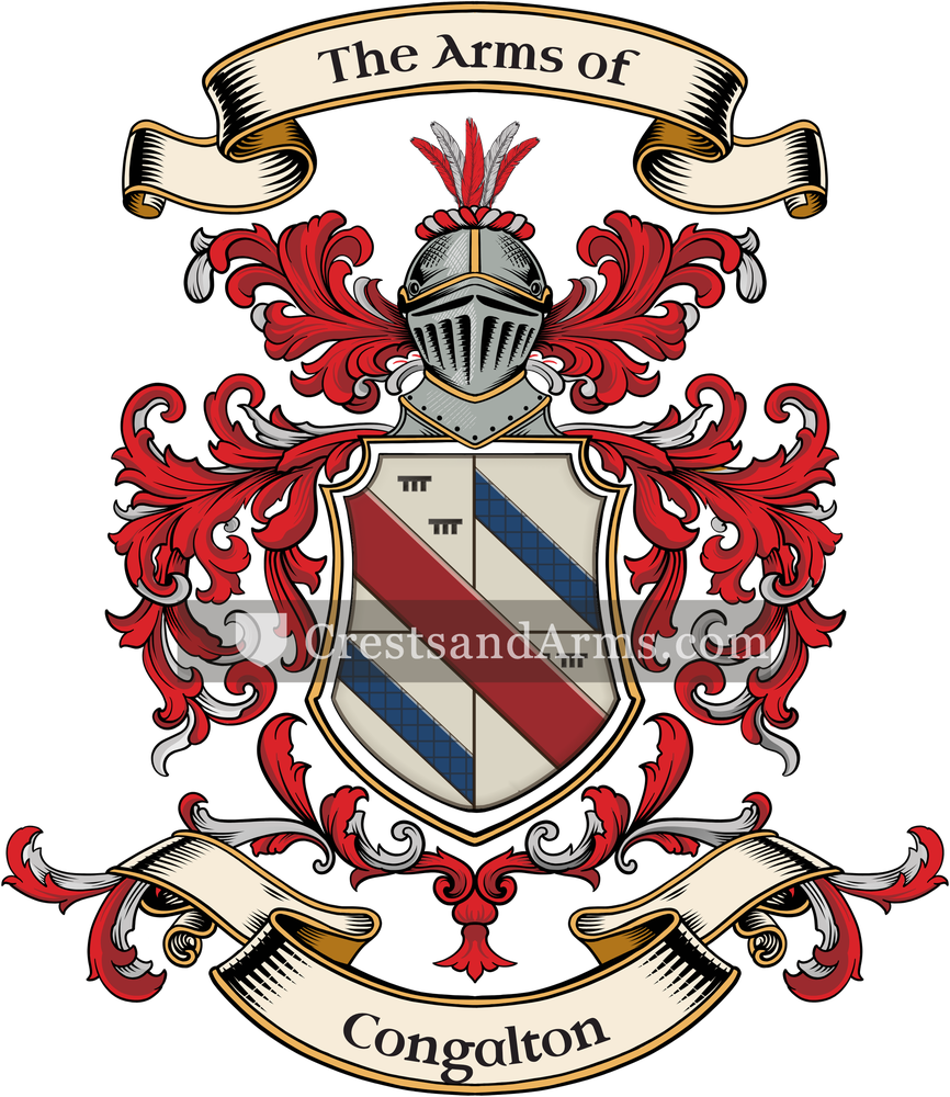 The Congalton coat of arms, drawn from the recorded blazon