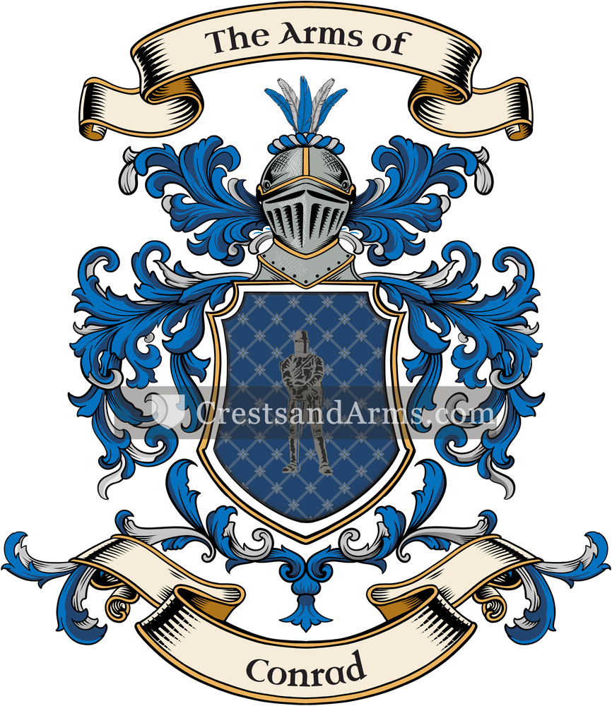 The Conrad coat of arms, drawn from the recorded blazon