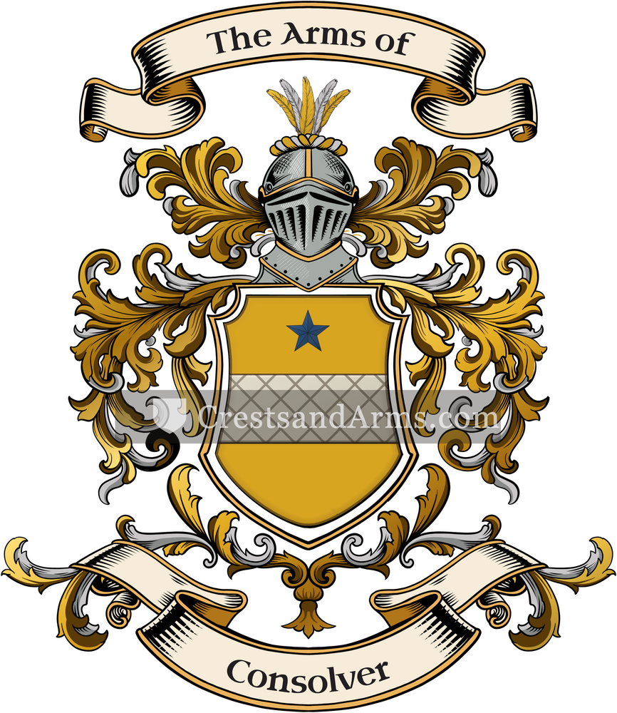 The Consolver coat of arms, drawn from the recorded blazon