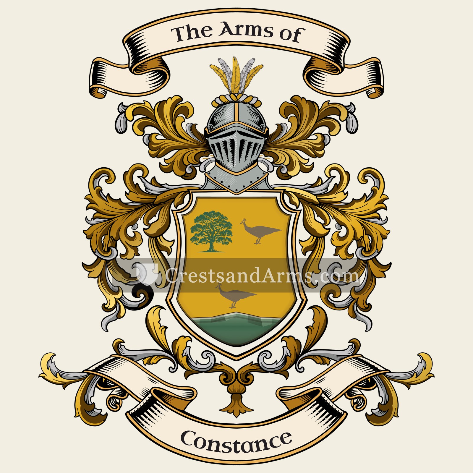 The Constance coat of arms, drawn from the recorded blazon