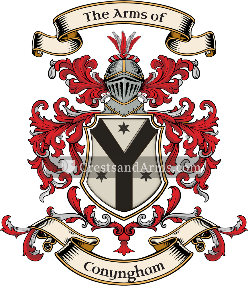 The Conyngham coat of arms, drawn from the recorded blazon
