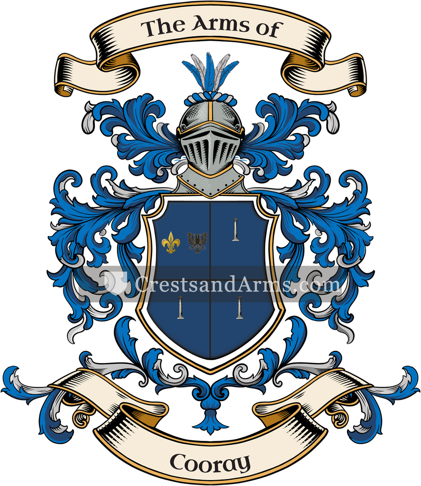 The Cooray coat of arms, drawn from the recorded blazon