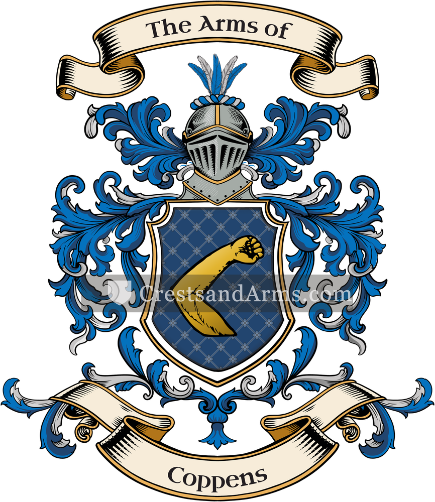 The Coppens coat of arms, drawn from the recorded blazon