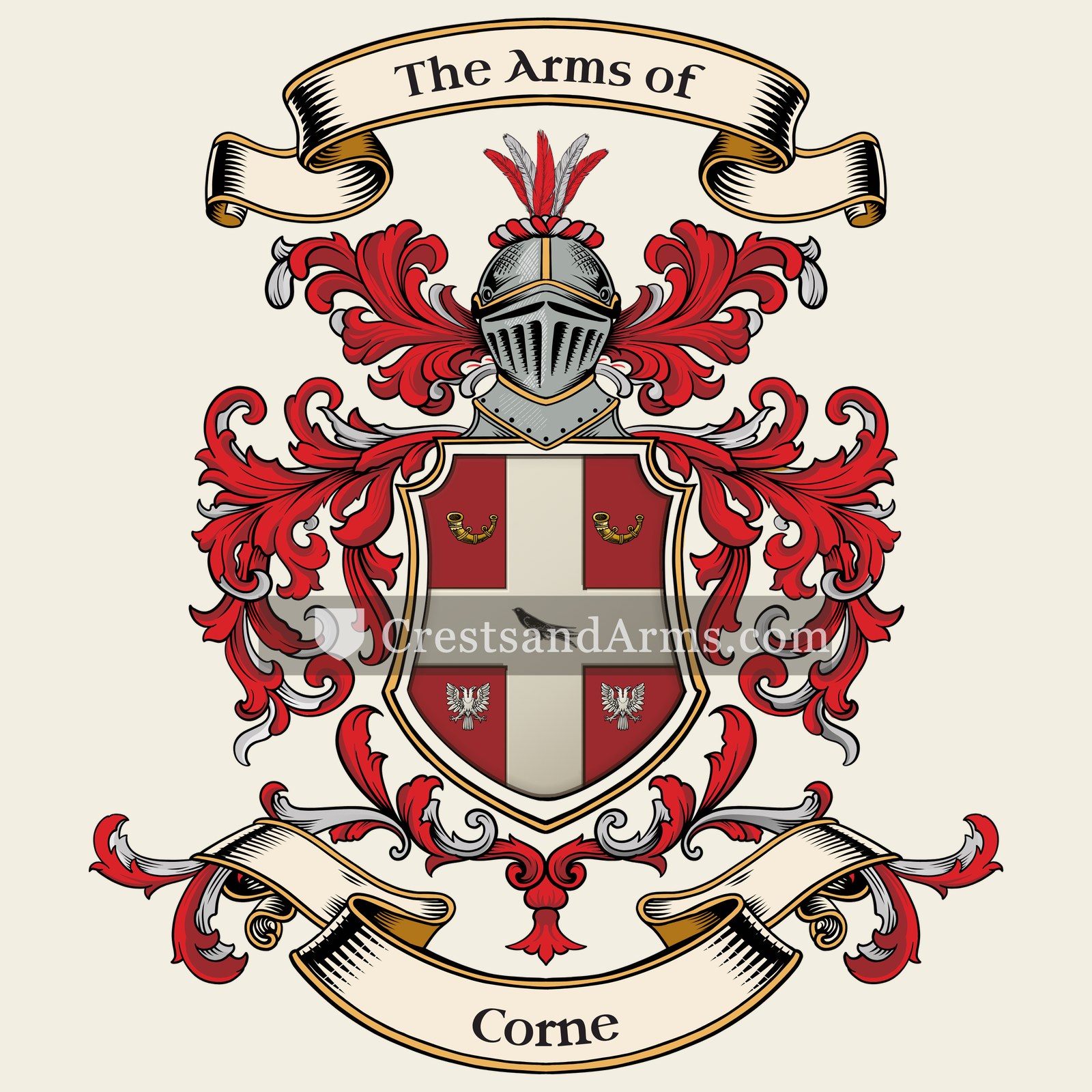 The Corne coat of arms