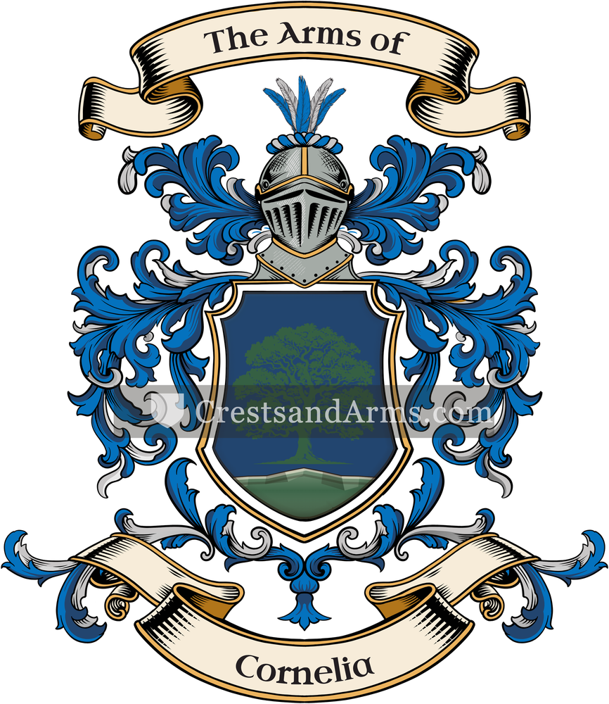The Cornelia coat of arms, drawn from the recorded blazon