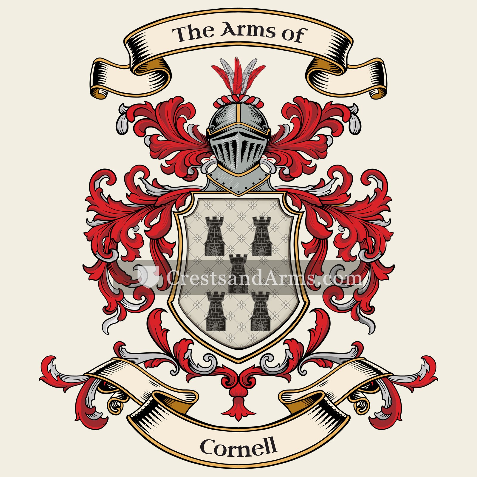 The Cornell coat of arms
