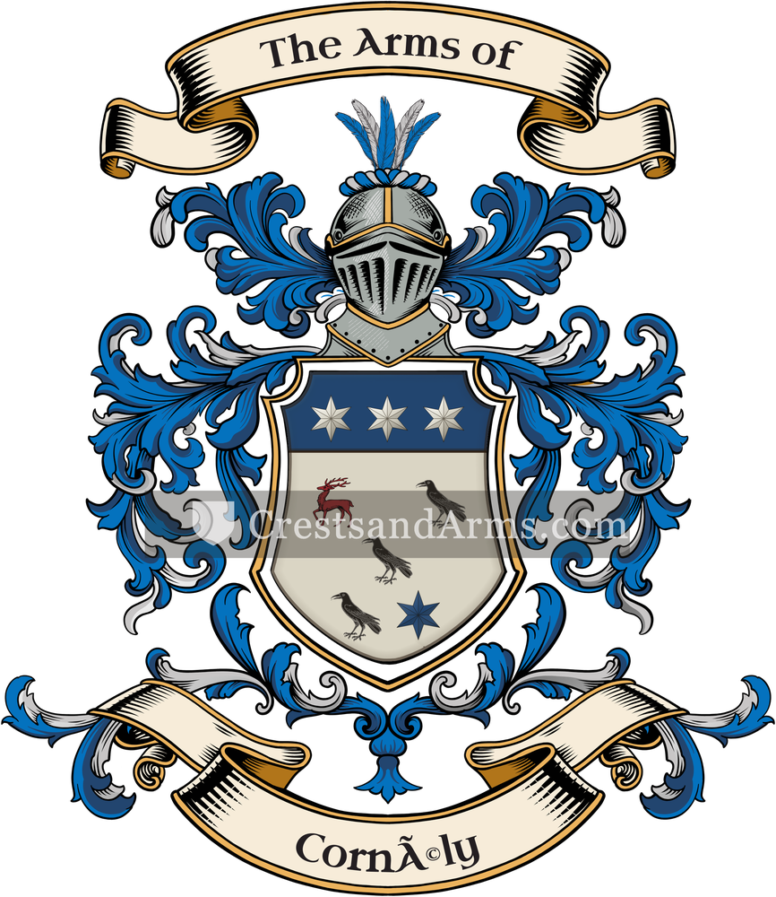 The Cornély coat of arms, drawn from the recorded blazon