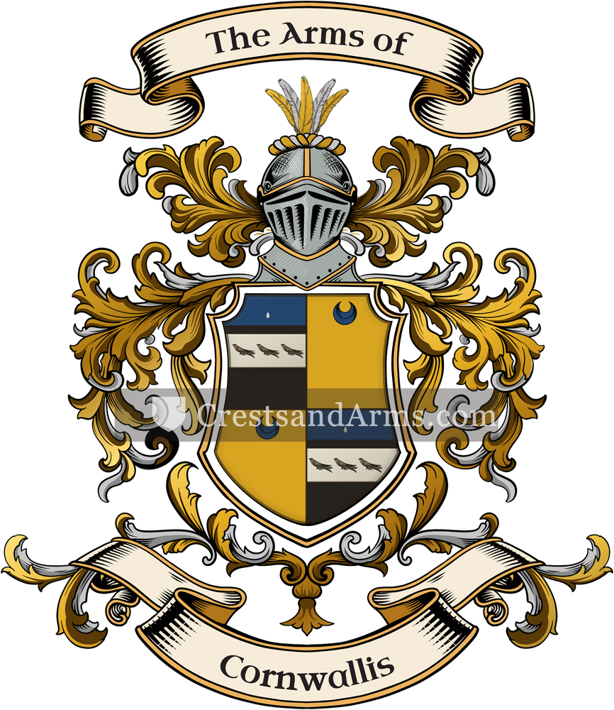 The Cornwallis coat of arms, drawn from the recorded blazon