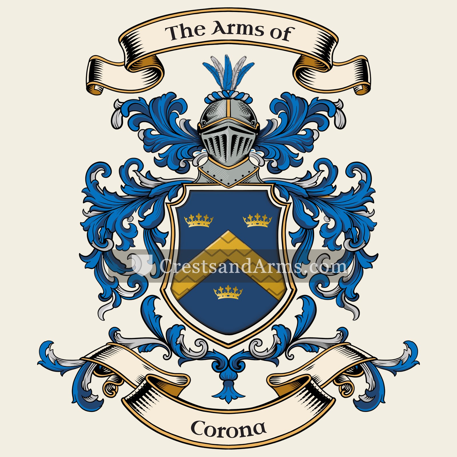 The Corona coat of arms