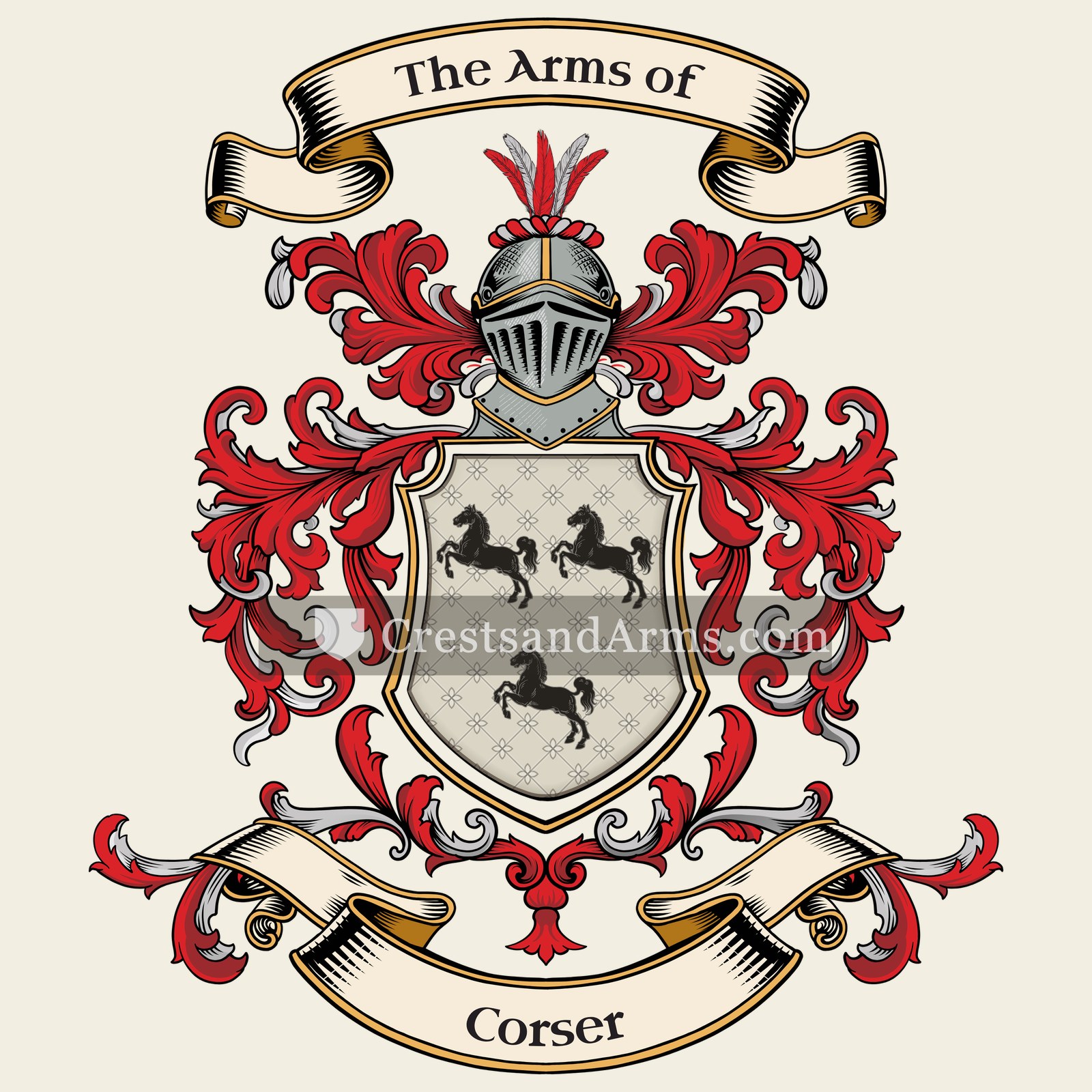 The Corser coat of arms