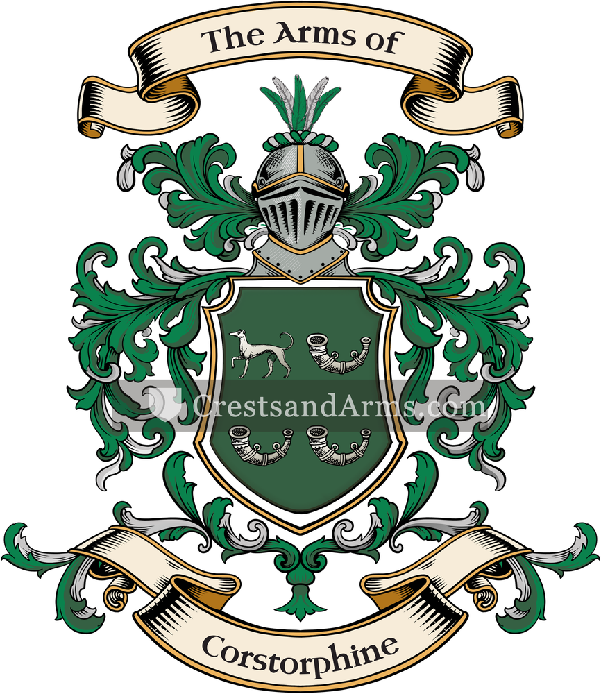 The Corstorphine coat of arms, drawn from the recorded blazon