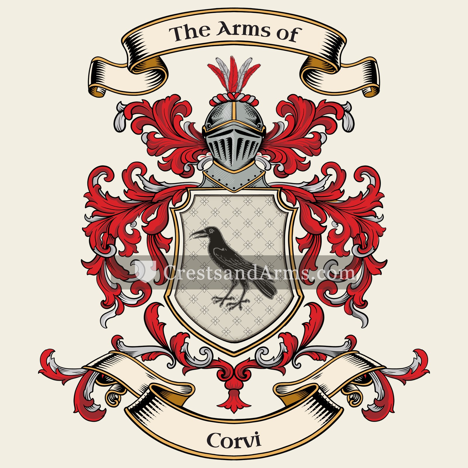 The Corvi coat of arms