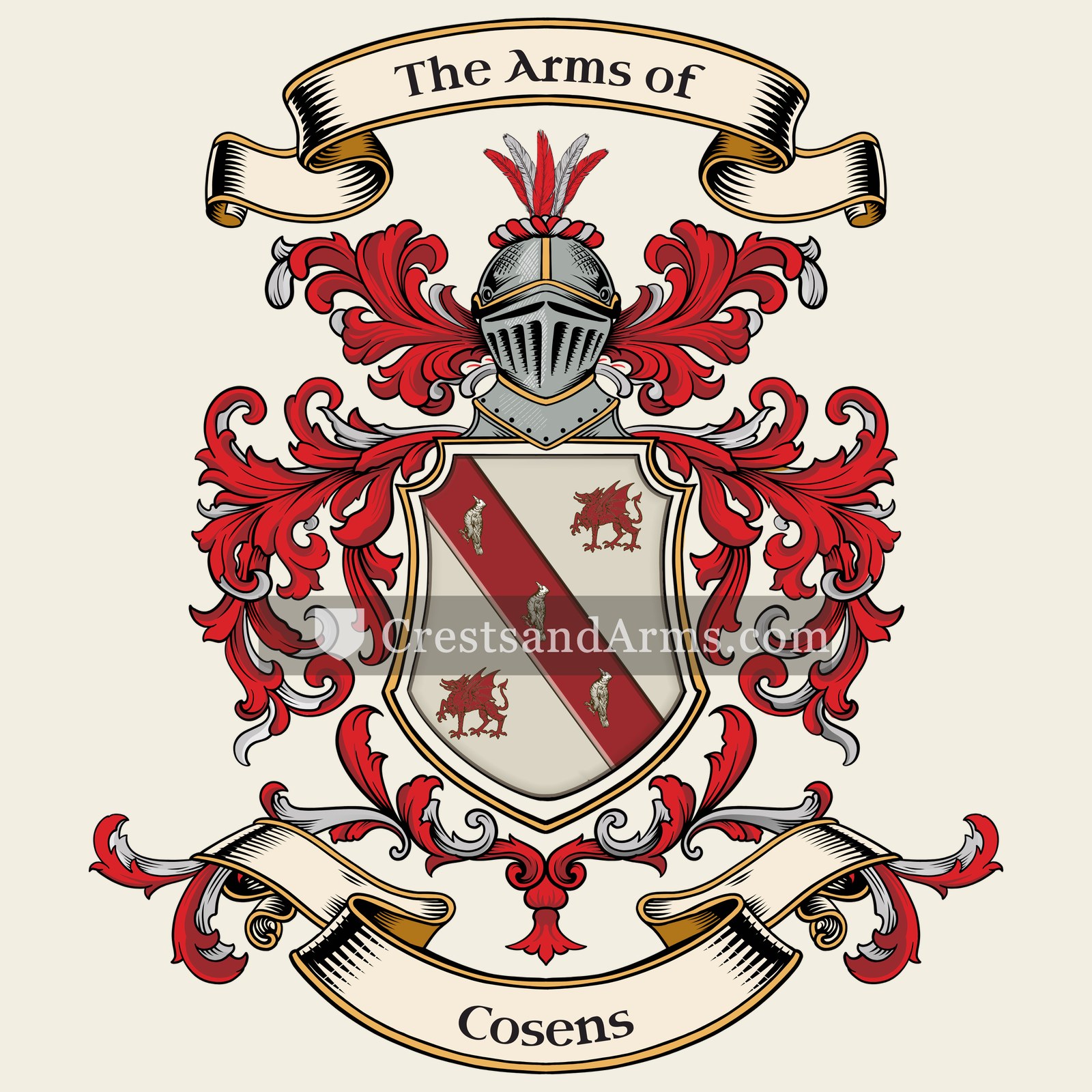 The Cosens coat of arms