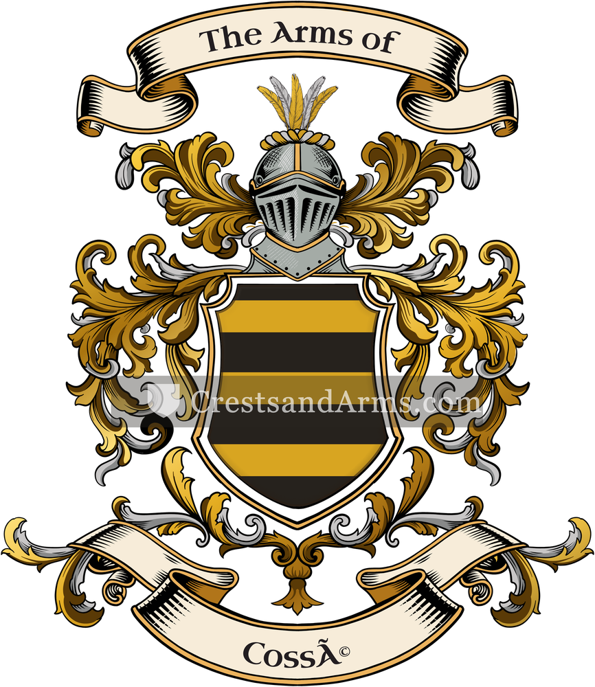 The Cossé coat of arms, drawn from the recorded blazon