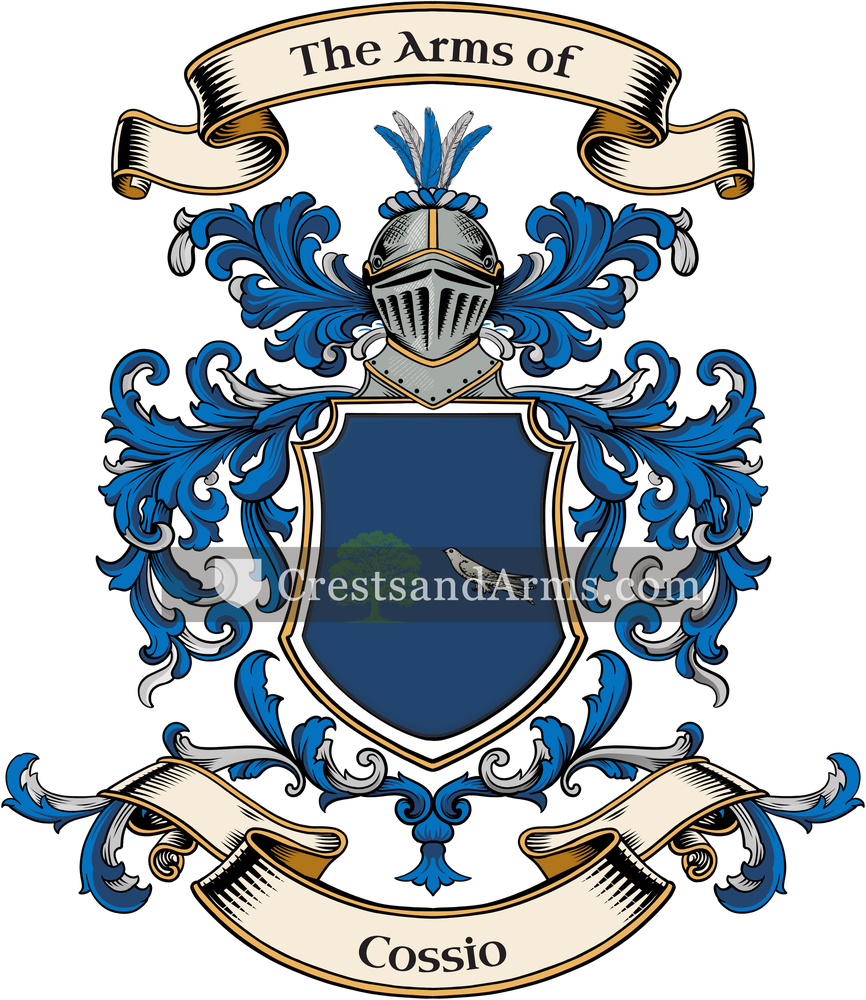 The Cossio coat of arms, drawn from the recorded blazon
