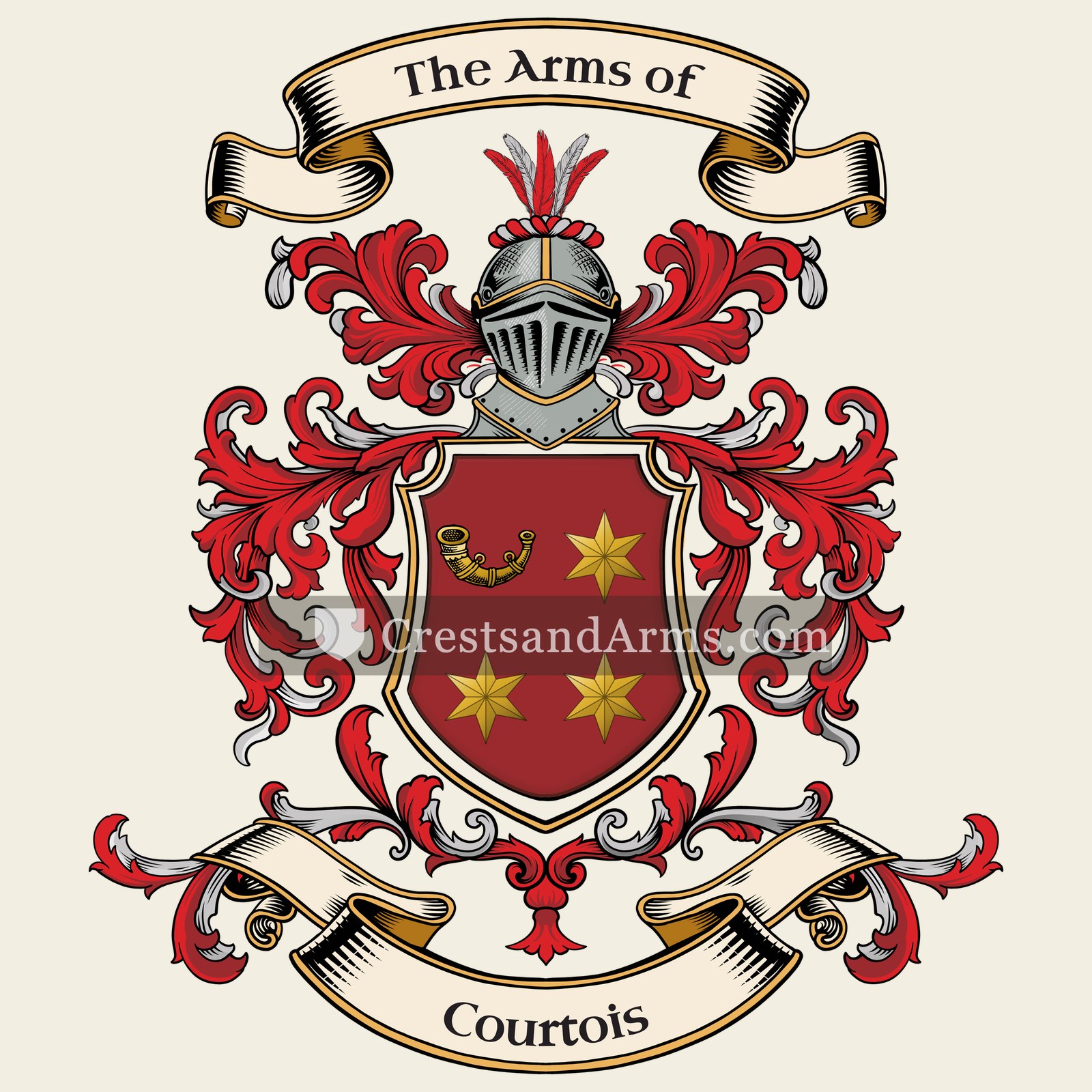 The Courtois coat of arms