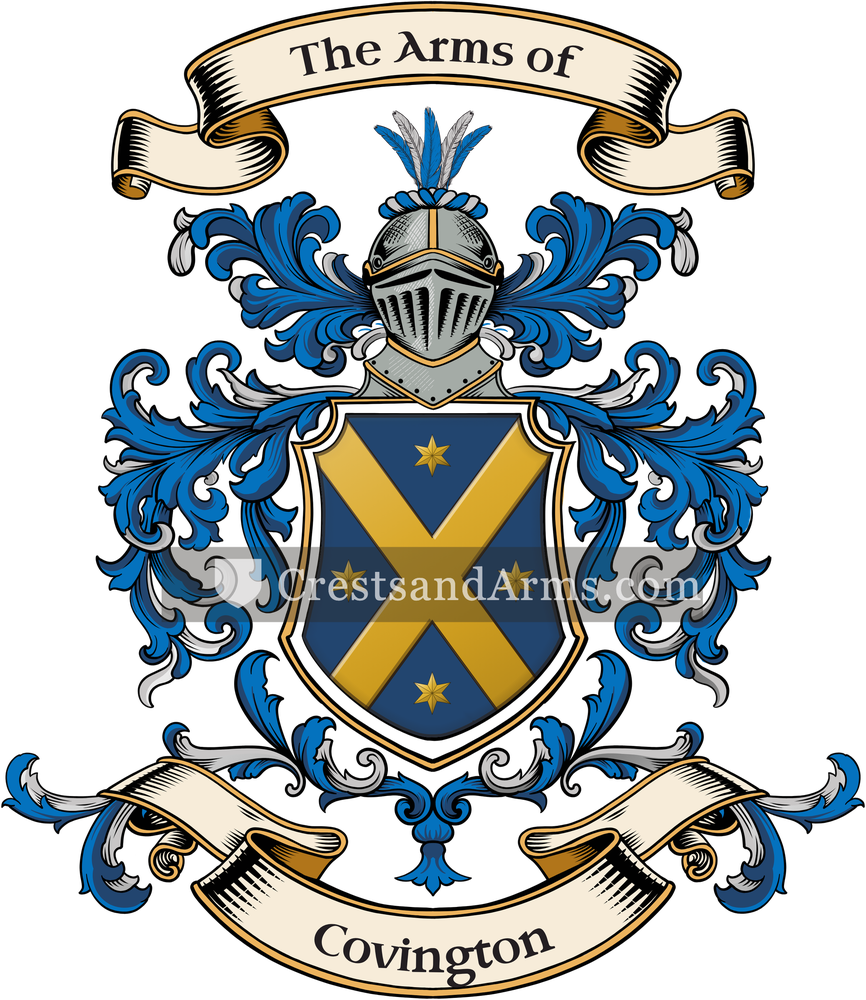 The Covington coat of arms, drawn from the recorded blazon