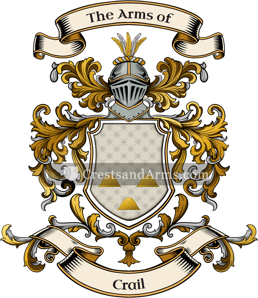 The Crail coat of arms, drawn from the recorded blazon
