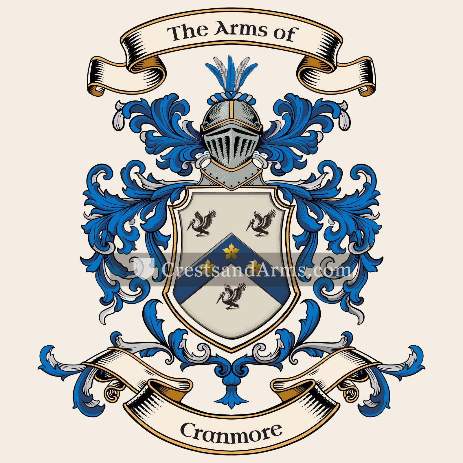 The Cranmore coat of arms, drawn from the recorded blazon