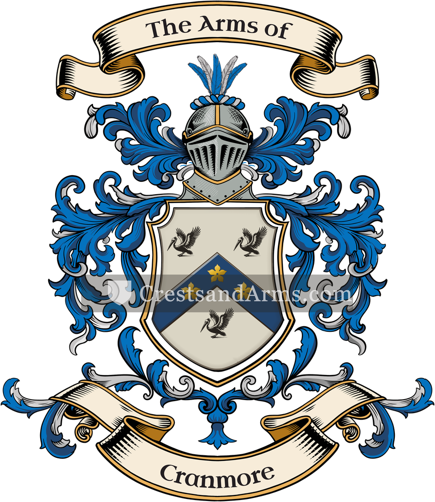 The Cranmore coat of arms, drawn from the recorded blazon