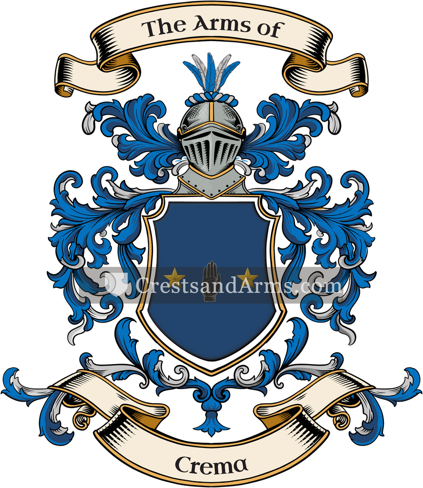 The Crema coat of arms, drawn from the recorded blazon